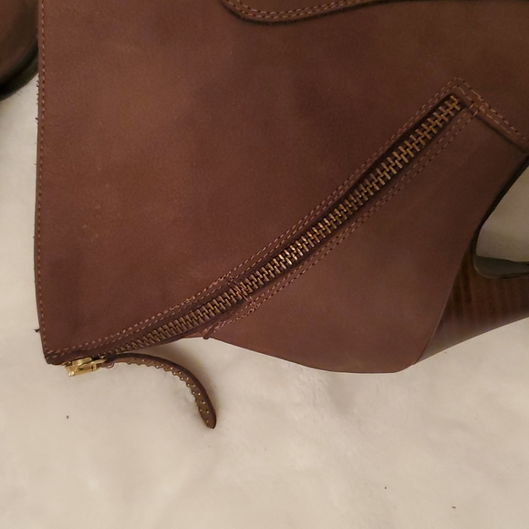 Cognac Leather Handmade Booties - Picture 2 of 6